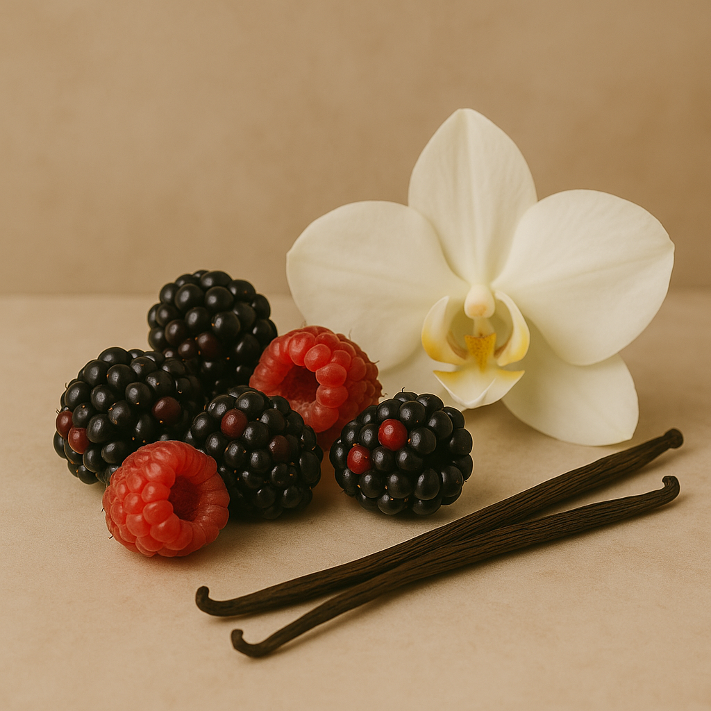 Black Raspberry & Vanilla candle with deep berry tones – Zenvi Boutique