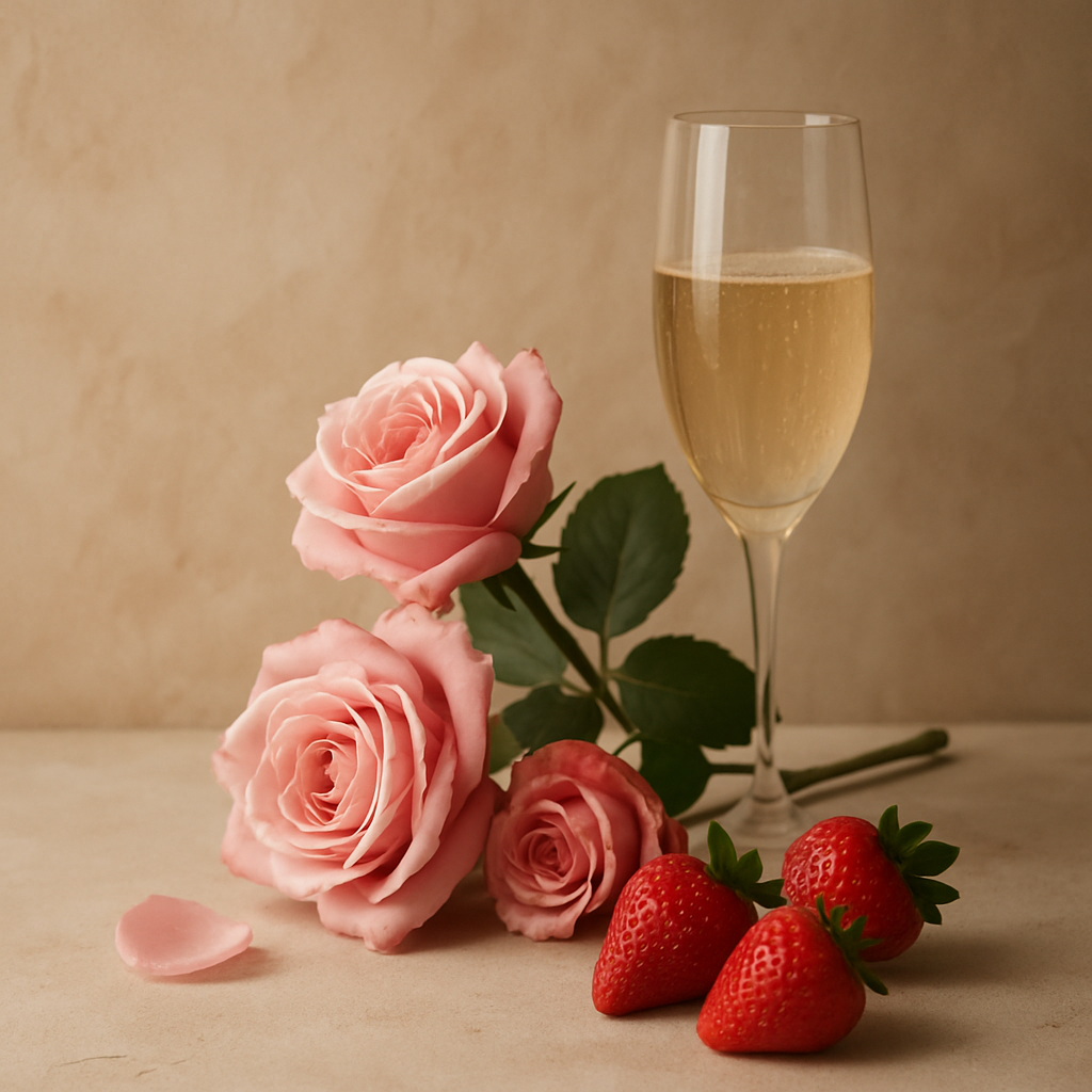 Champagne & Strawberry candle and diffuser with berries – Zenvi Boutique