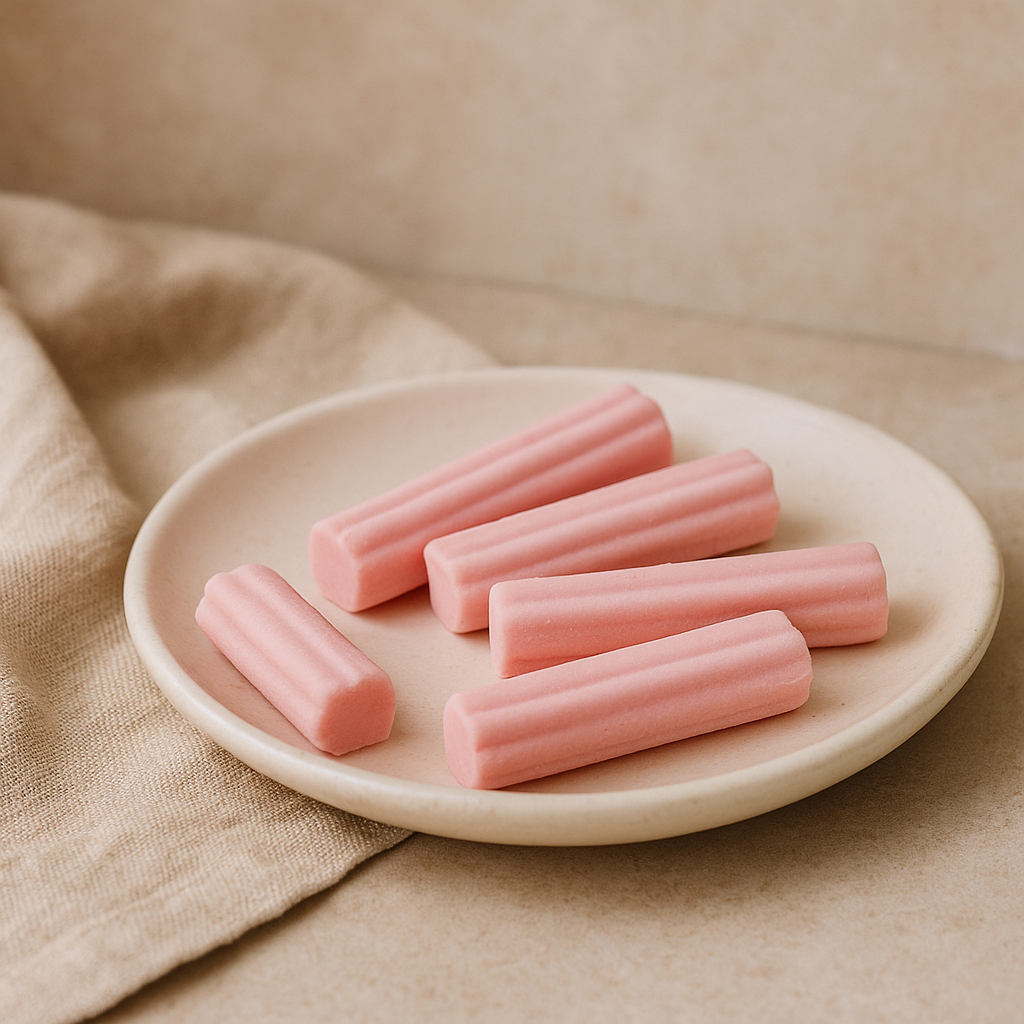 Musk Sticks soy candle with pink candy styling – Zenvi Boutique