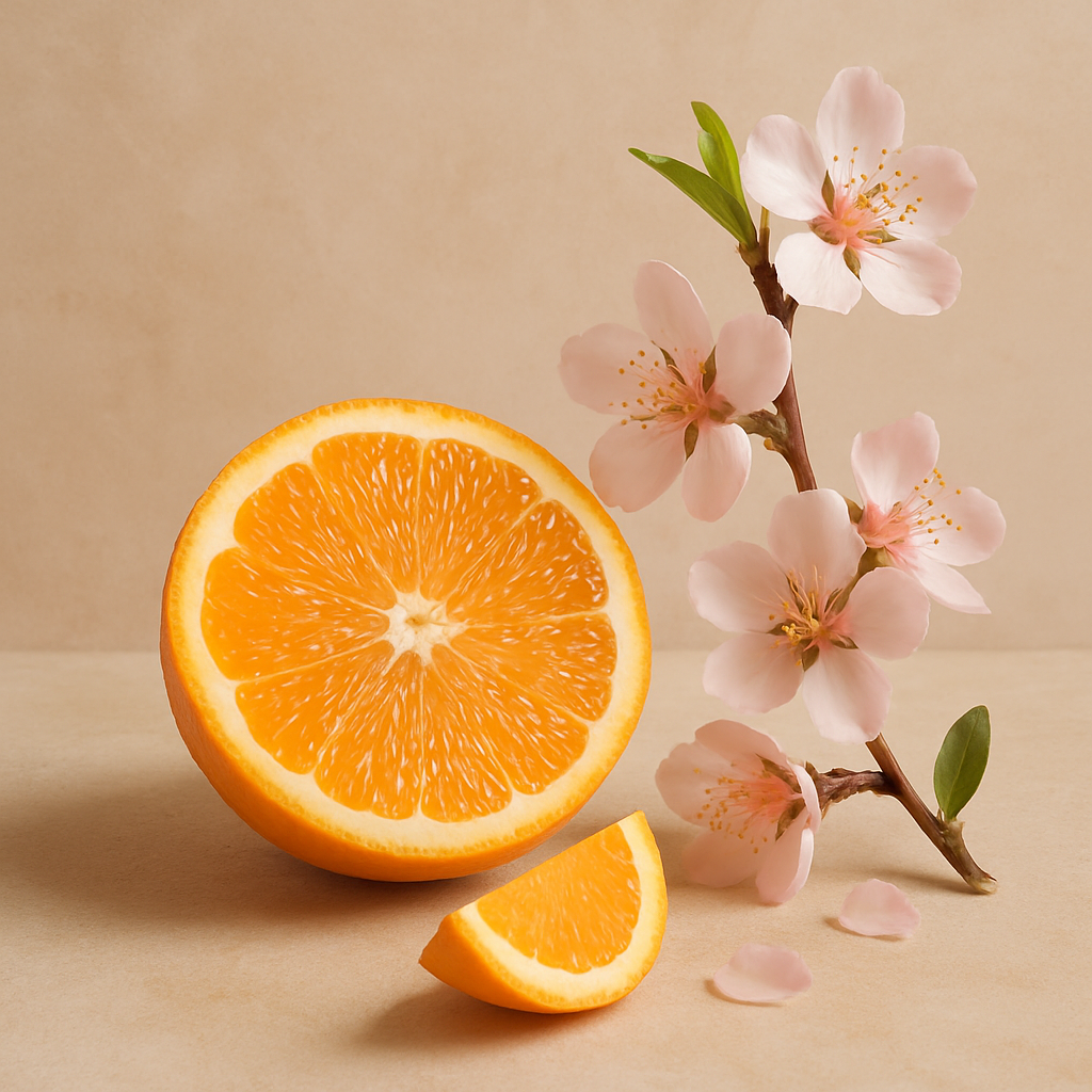 Orange & Peach Blossom candle and melts with flowers – Zenvi Boutique