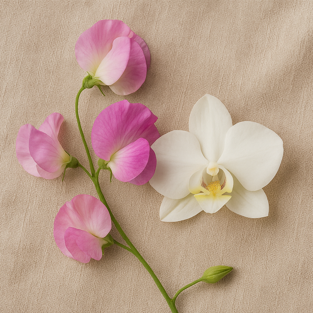 Sweet Pea & Vanilla candle and diffuser with petals – Zenvi Boutique