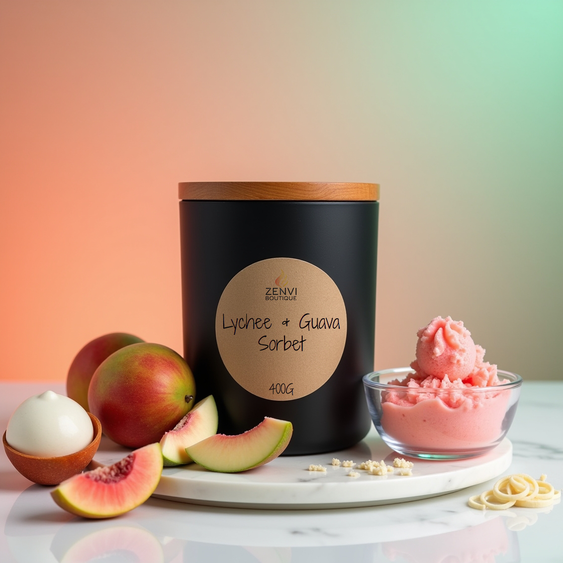 Lychee & Guava Sorbet – Scented Soy Wax Candle